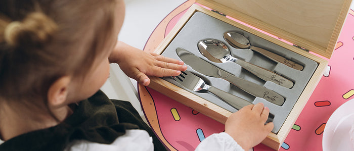 Das Kinderbesteck Mädchen von LAUBLUST: Wohl bekomm’s, ihr süßen Schleckermäulchen!