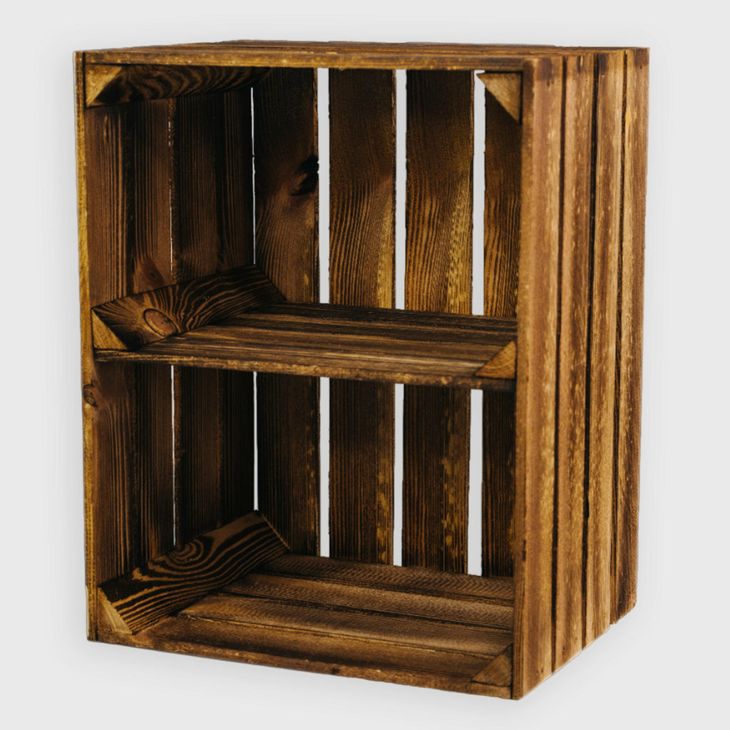 Vintage Weinkiste - Regalboden Quer - Geflammt - Größe Wählbar.