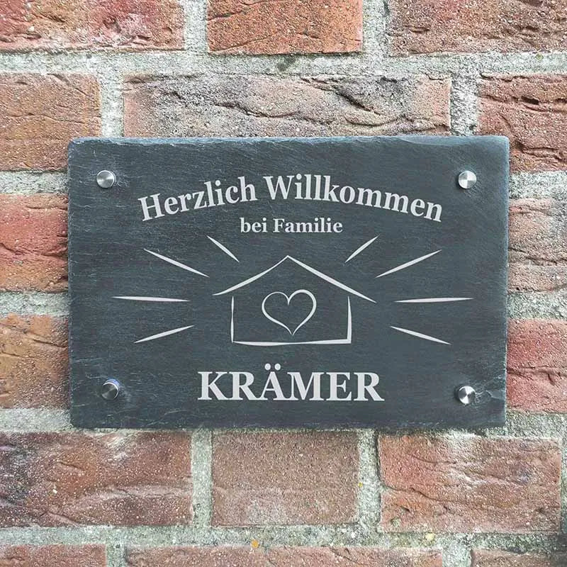 Türschild Personalisiert - Druck mit Name & Familie - Hausschild Sweet Home - Image 4