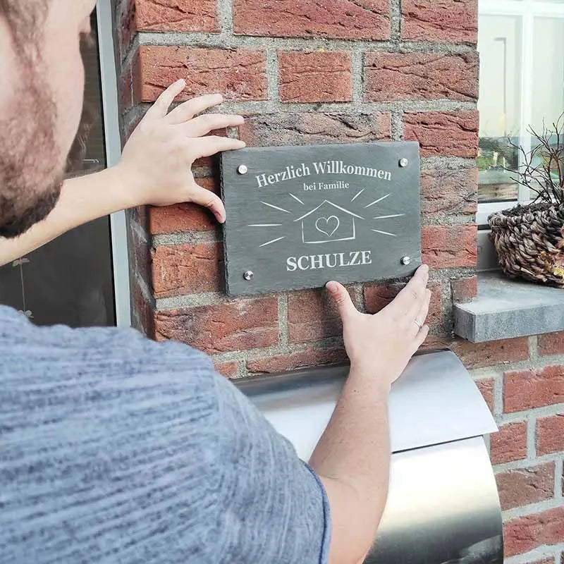 Türschild Personalisiert - Druck mit Name & Familie - Hausschild Sweet Home - Image 6