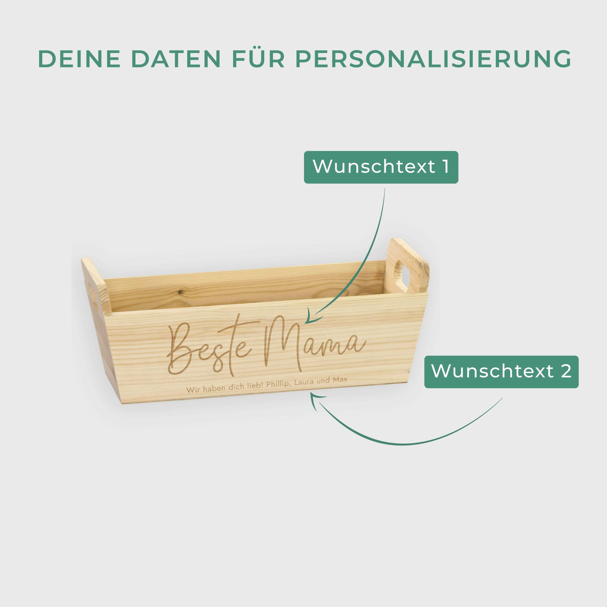 Blumenkasten mit Gravur - Personalisiert (mit Gravur)