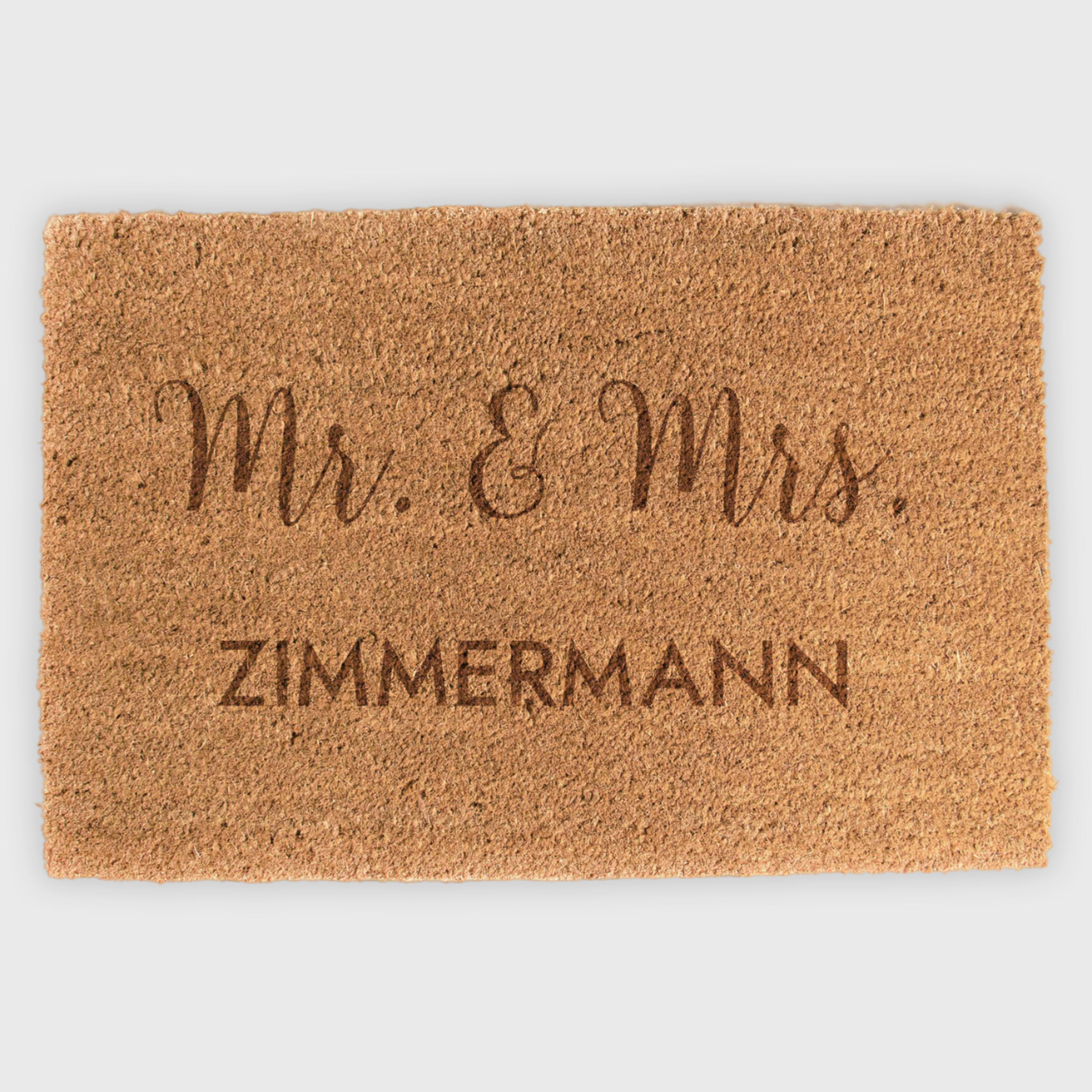 Fußmatte Personalisiert mit Namen - Mr. & Mrs. - Wunschname - ca. 60 x –