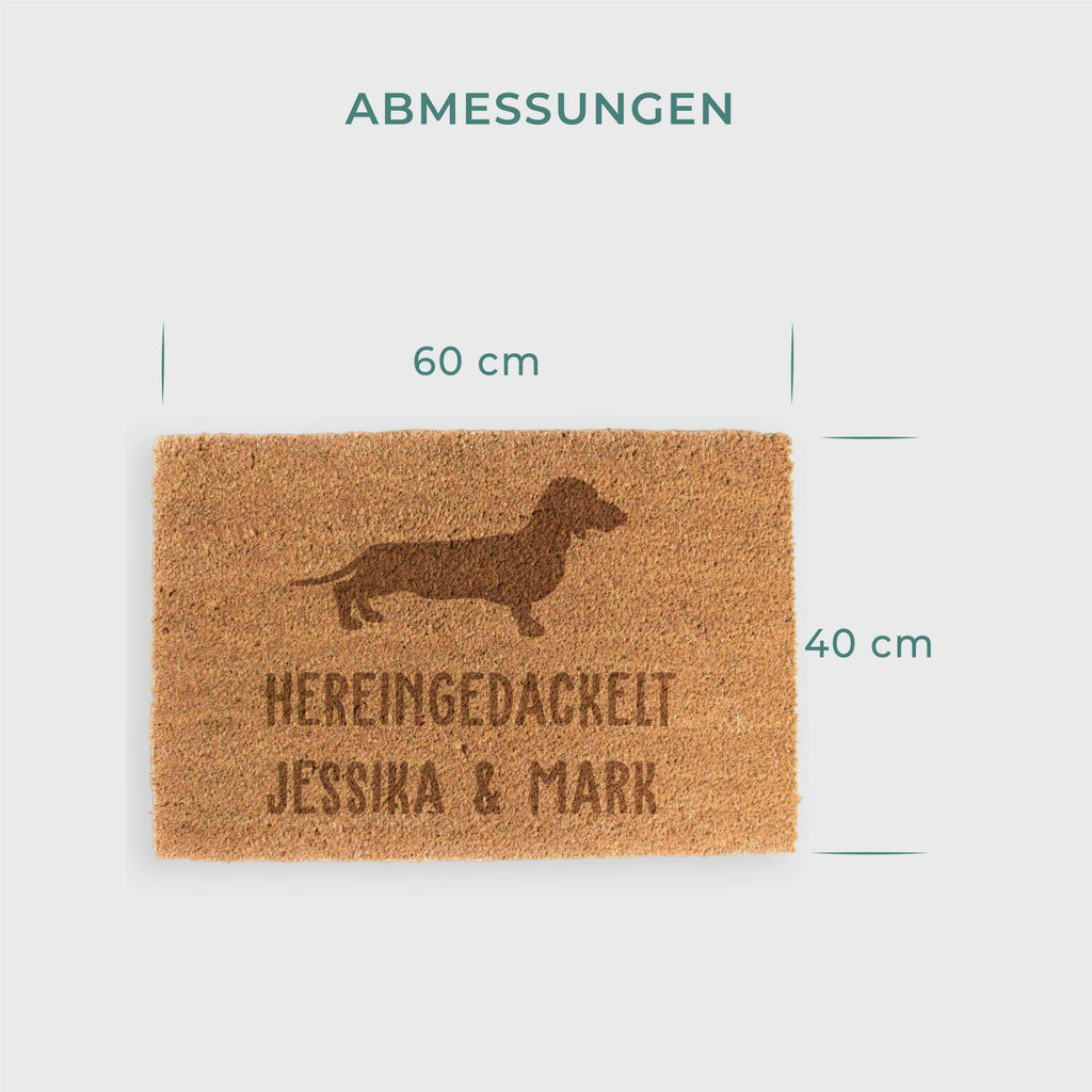 Fußmatte Personalisiert - Motiv Hund mit Namen - ca. 60 x 40 cm, rutschfest & waschbar - Image 5