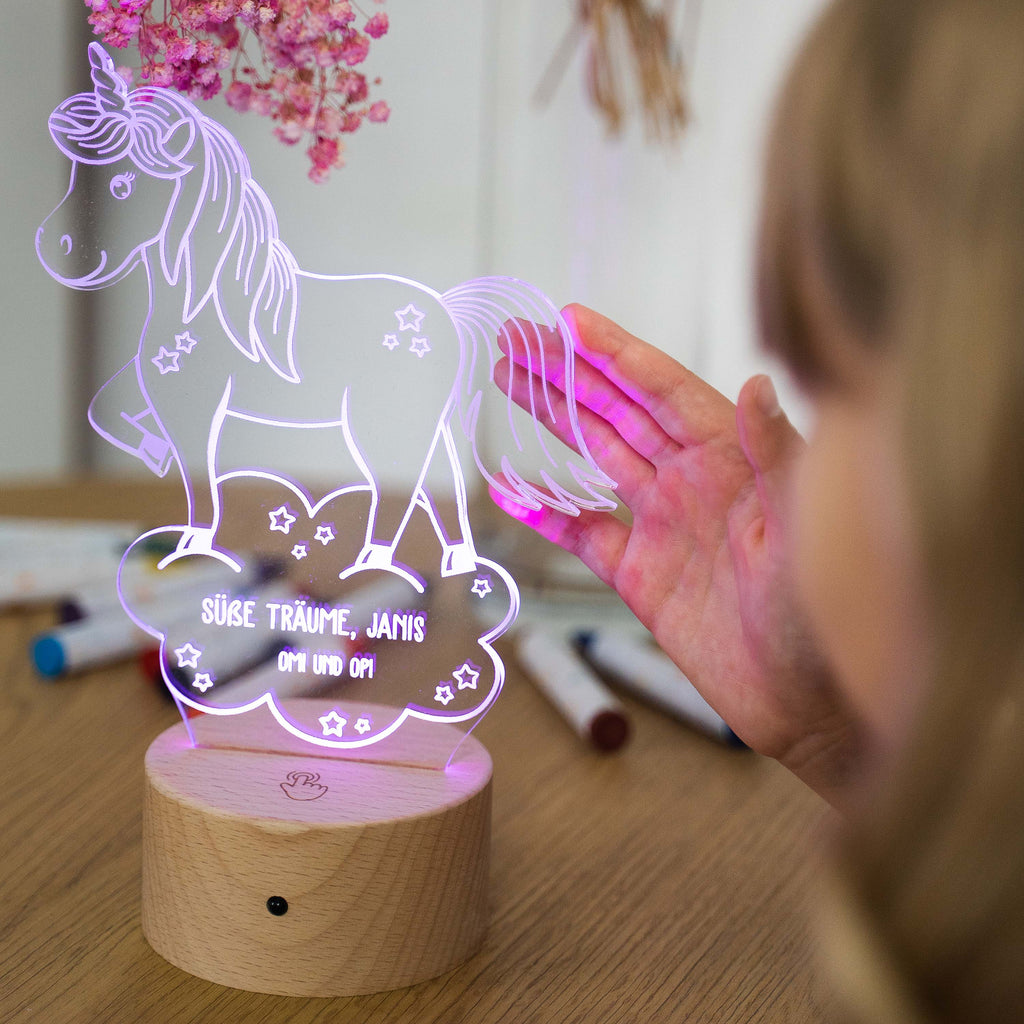 LED Kinder Nachtlicht - Personalisiert - Schlummerlicht Baby mit Namen - Einhorn 3D Lampe - Image 8