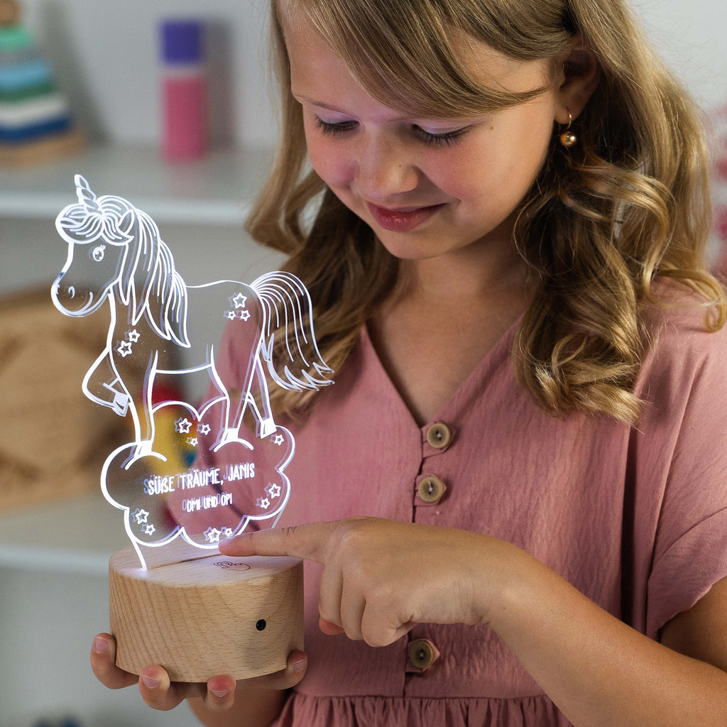 LED Kinder Nachtlicht - Personalisiert - Schlummerlicht Baby mit Namen - Einhorn 3D Lampe - Image 9