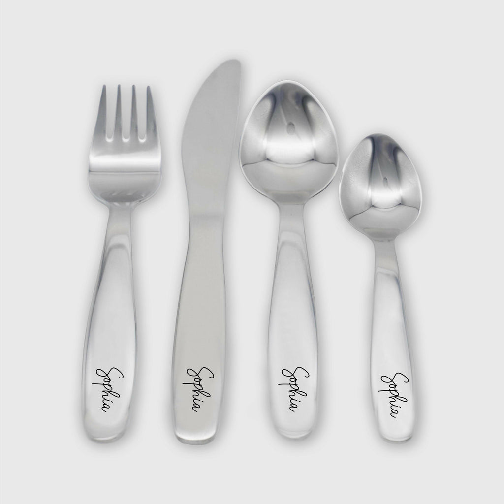 Personalisiertes 4-dinge Kinderbesteck mit Gravur - Niers Motiv - Image 1