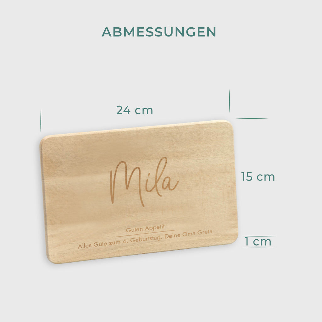 Frühstücksbrettchen für Kinder mit Gravur - Personalisiert mit Namen - Niers Motiv - Image 3