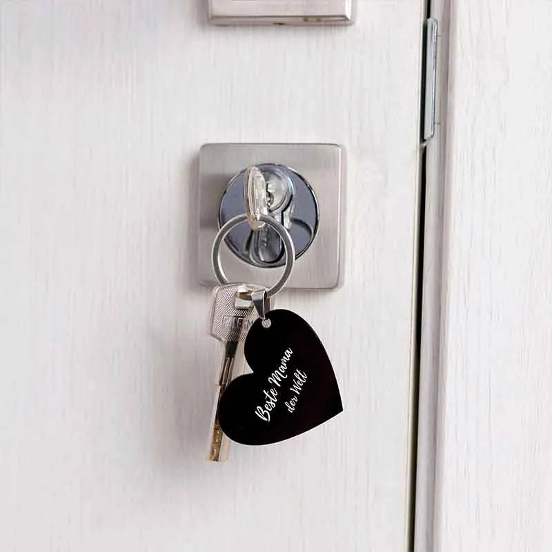 Schlüsselanhänger personalisiert mit Foto & Wunschtext aus Acrylglas | Herzform - Image 7