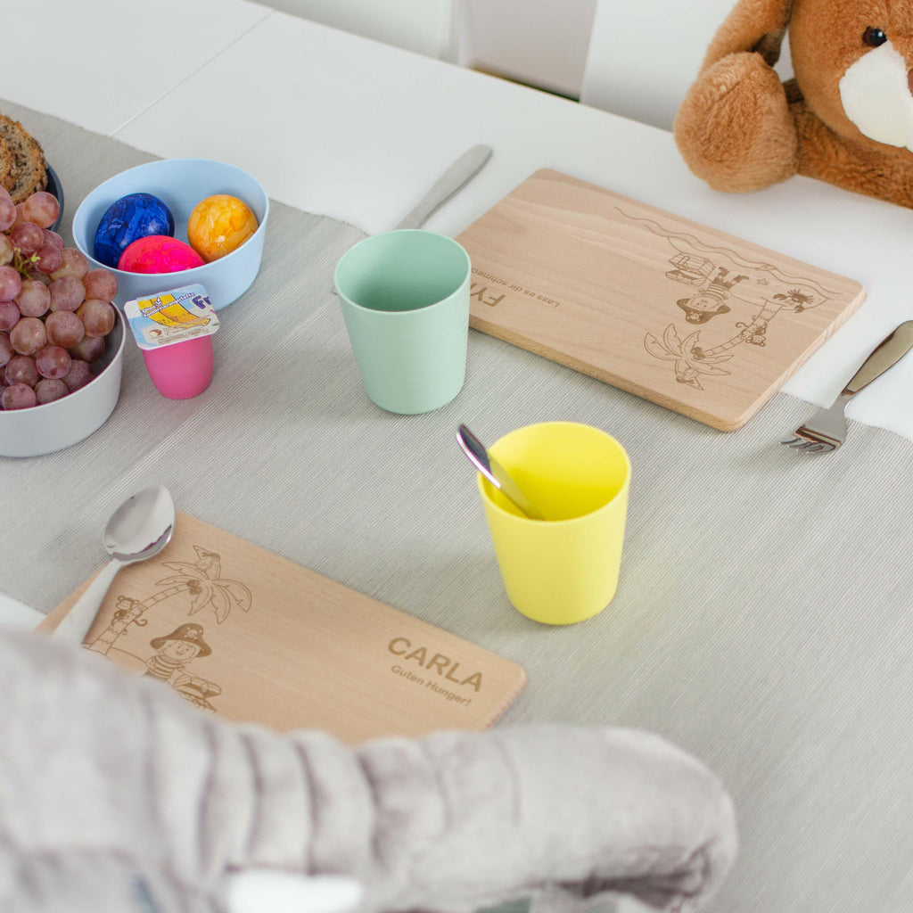 Frühstücksbrettchen für Kinder mit Gravur - Personalisiert mit Namen - Pirat - Image 6