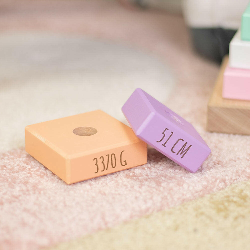 Stapelturm für Baby personalsiert - Gravur mit Namen -Steckspiel für Mädchen - Ocean - Image 6