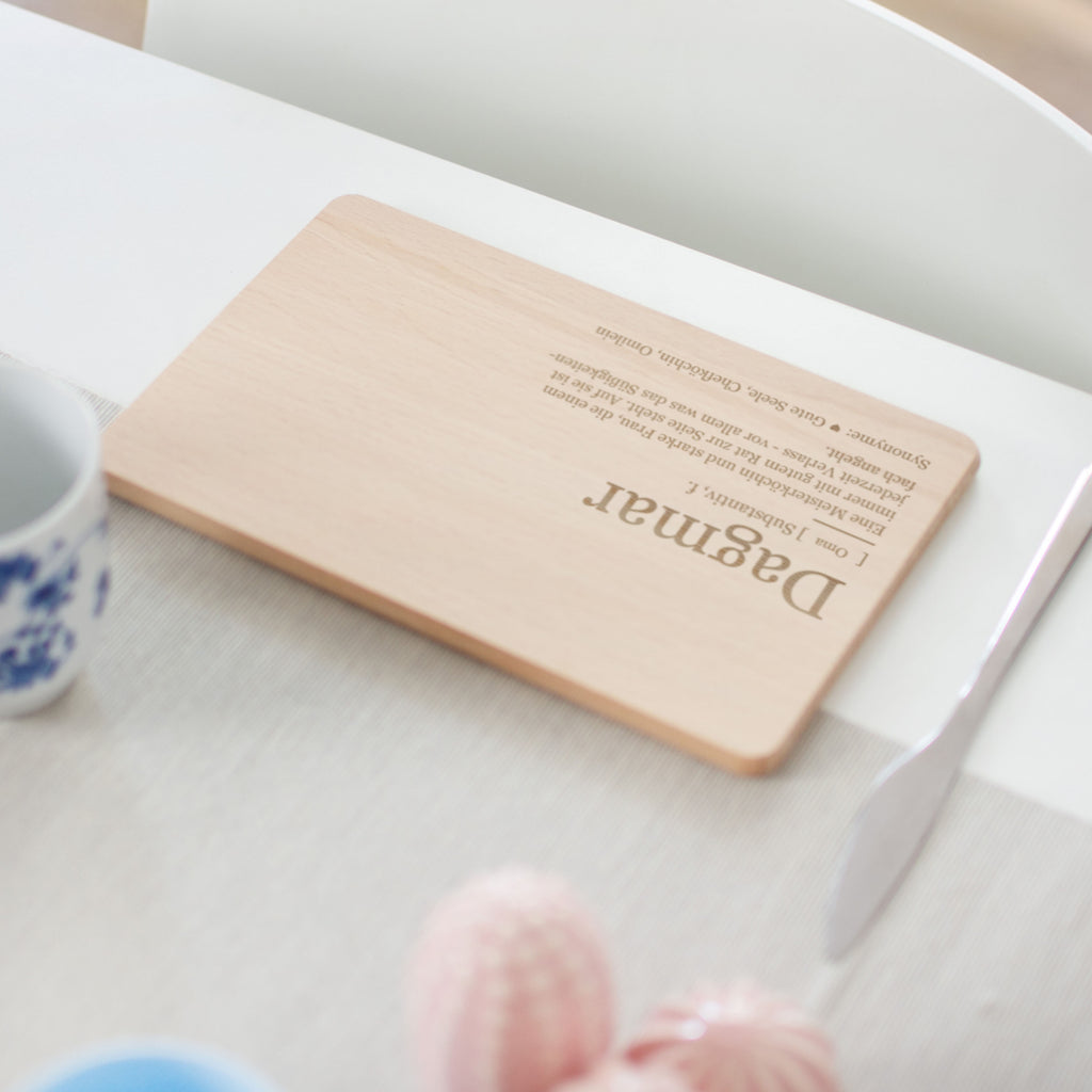 Frühstücksbrettchen mit Gravur - Personalisiert mit Namen - Omi Großmutter Lexikon - Image 8