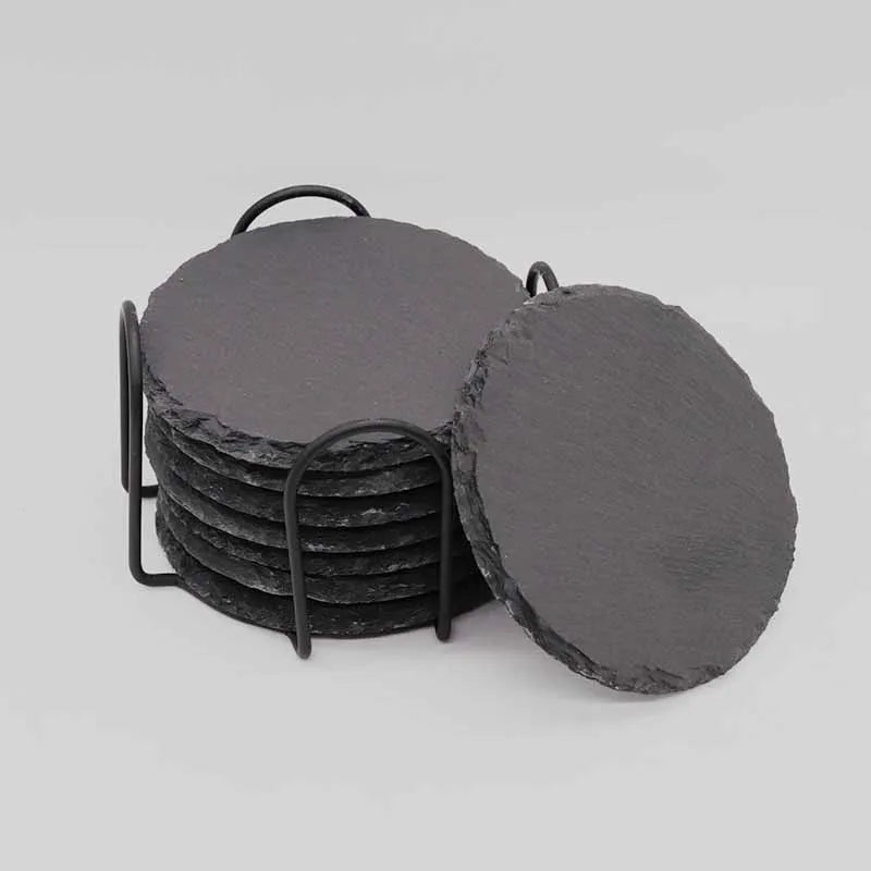 Metallhalter für Schieferuntersetzer - Deko für zu Hause, schwarz - Image 3