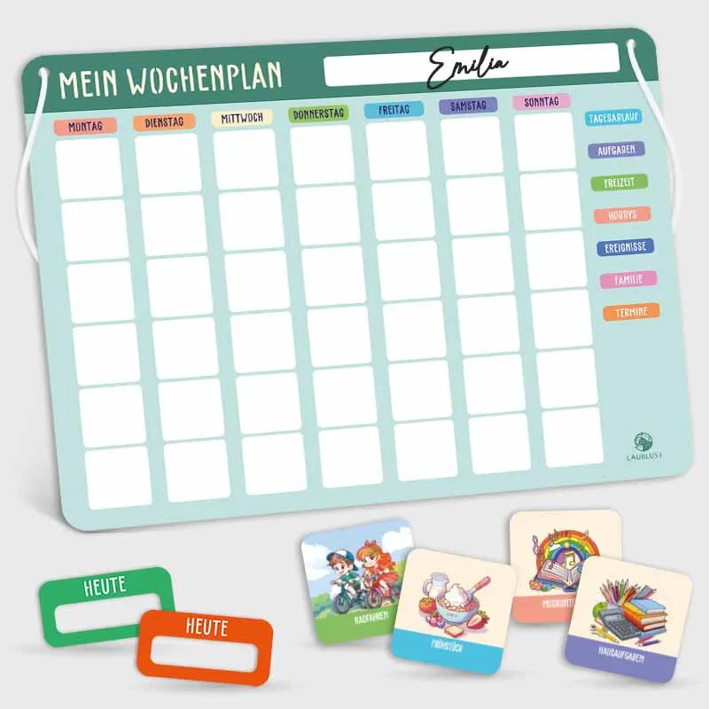 Montessori Kinder Wochenplaner - Routine Planer mit Magneten - Image 1