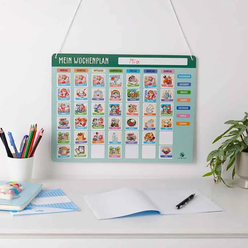 Montessori Kinder Wochenplaner - Routine Planer mit Magneten - Image 2