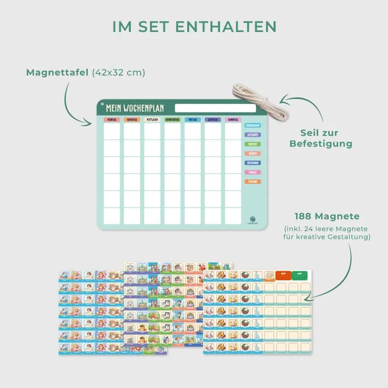 Montessori Kinder Wochenplaner - Routine Planer mit Magneten - Image 3