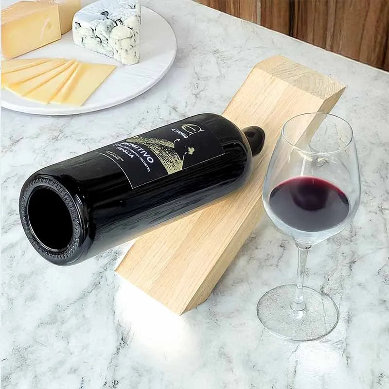 Weinflaschenhalter aus Holz | Weinständer als Aufbewahrung & Präsentation für Weinflasche - Image 2