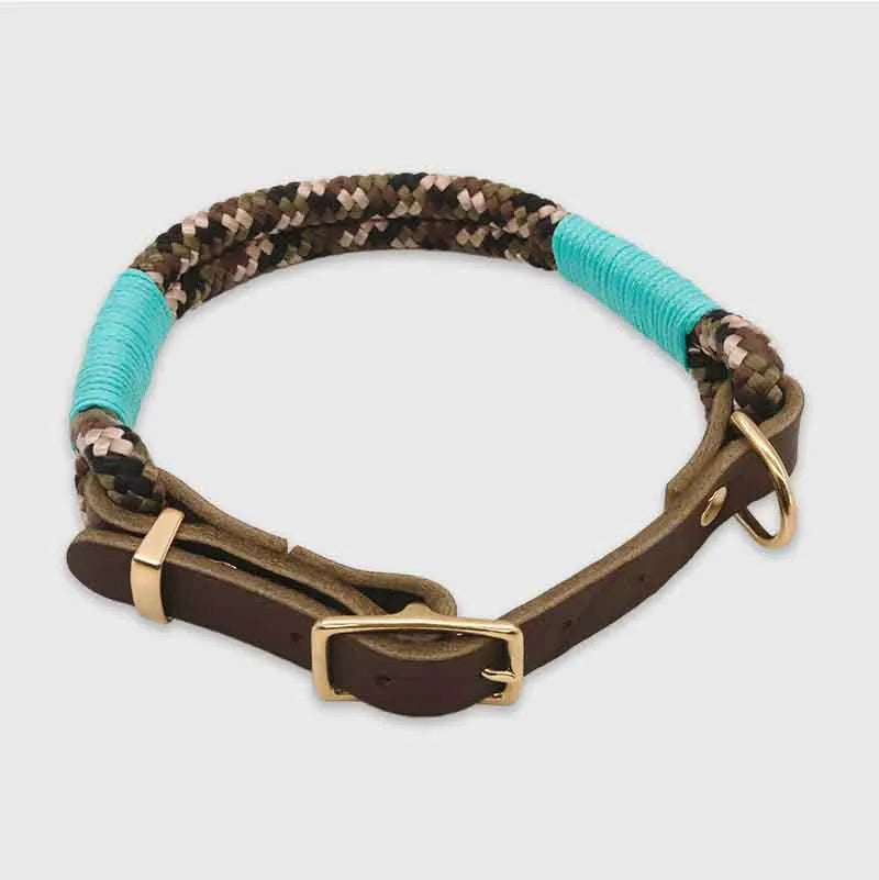 Paracord handgemachtes Hundehalsband, grün - XS, S, M, L - Image 1