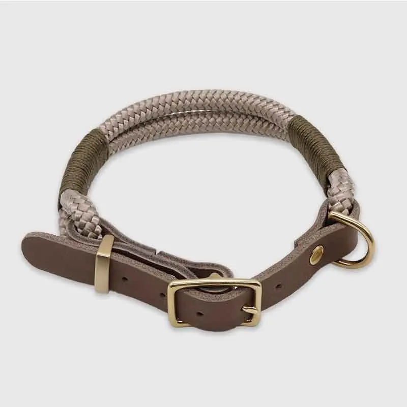 Paracord handgemachtes Hundehalsband, braun - XS, S, M, L - Image 1