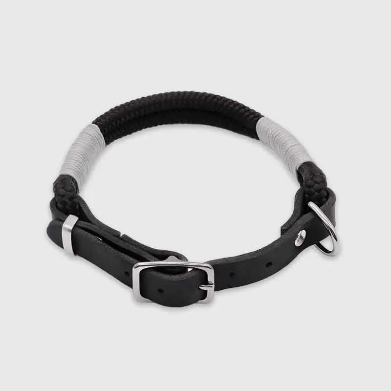 Paracord handgemachtes Hundehalsband, schwarz - XS, S, M, L - Image 8