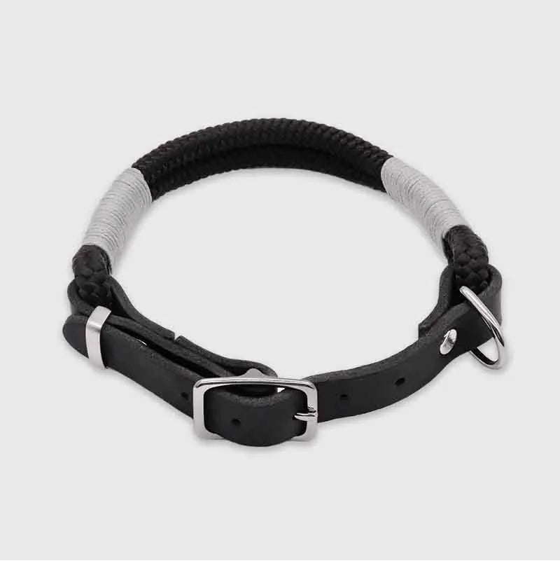 Paracord handgemachtes Hundehalsband, schwarz - XS, S, M, L - Image 9