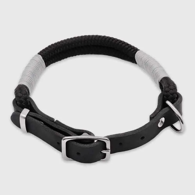 Paracord handgemachtes Hundehalsband, schwarz - XS, S, M, L - Image 10
