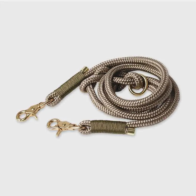Paracord handgemachtes Hundeleine, braun - XS, S-L - Image 1