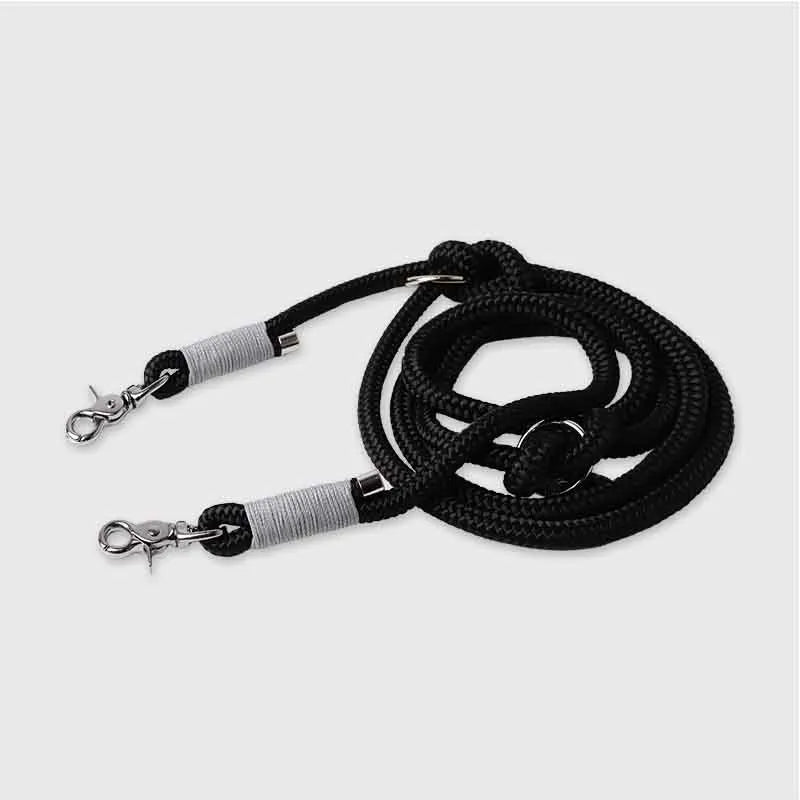 Paracord handgemachtes Hundeleine, schwarz - XS, S-L - Image 1