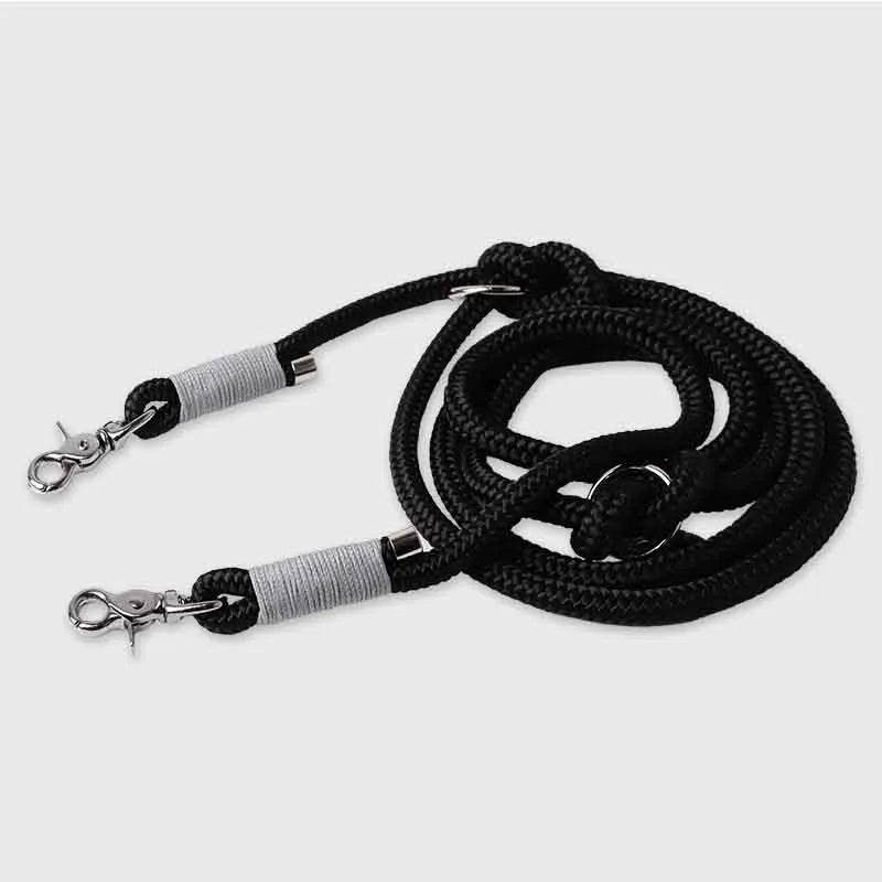 Paracord handgemachtes Hundeleine, schwarz - XS, S-L - Image 8