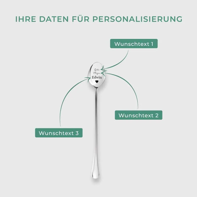 Personalisierter Dessertlöffel - Kaffeelöffel als Geschenk zum Geburtstag & Jubiläum - Image 3