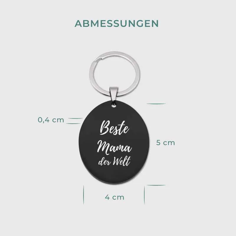 Schlüsselanhänger personalisiert mit Foto & Wunschtext aus Acrylglas | Oval - Image 5