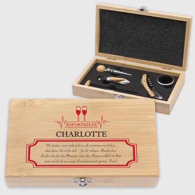Weinöffner Set Personalisiert mit Geschenkbox - Image 1