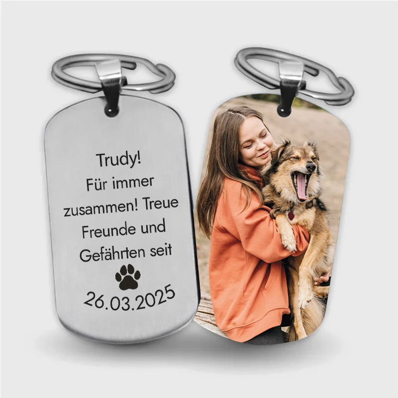 Schlüsselanhänger personalisiert mit Foto als Personalisiertes Geschenk für Tierbesitzer  - Image 1