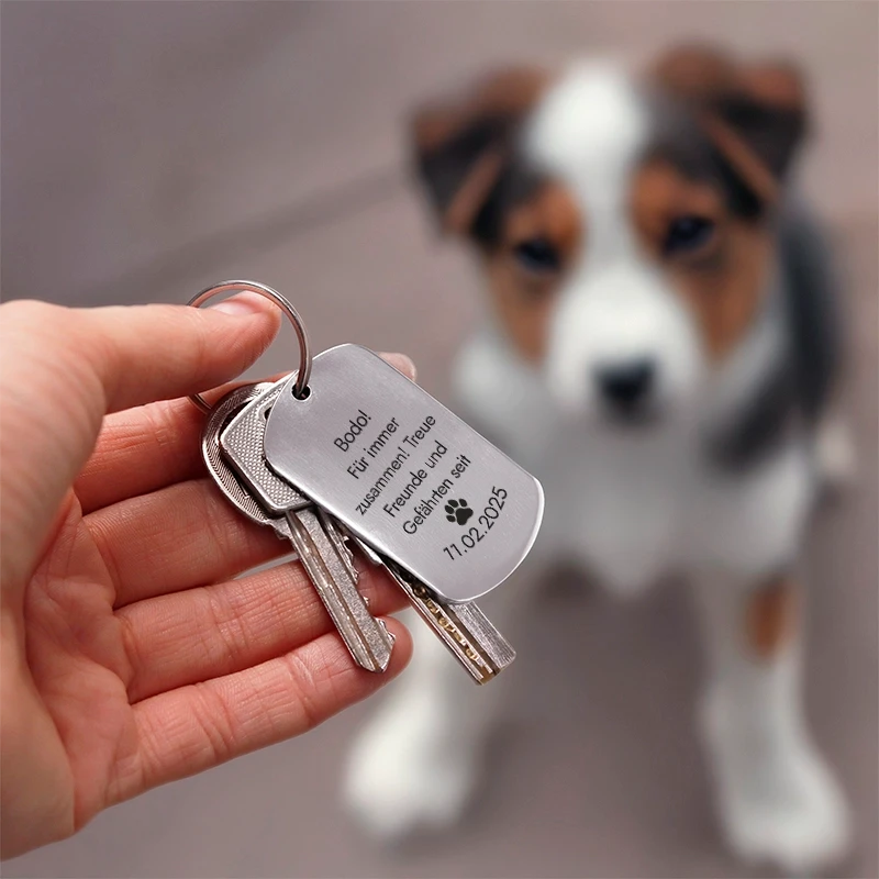 Schlüsselanhänger personalisiert mit Foto als Personalisiertes Geschenk für Tierbesitzer  - Image 2