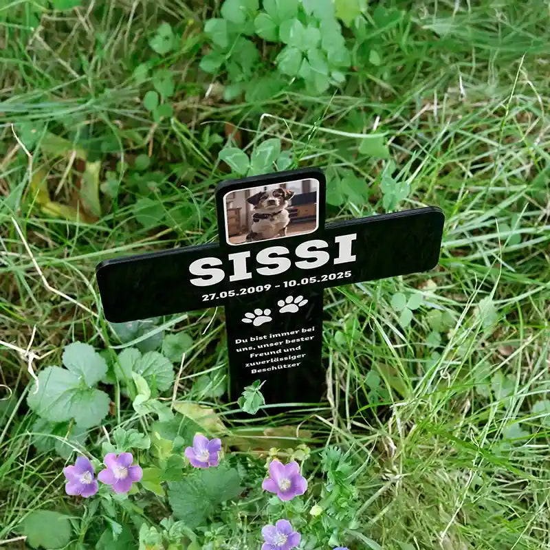 Personalisiertes Acryl-Grabkreuz mit Foto für Hund, Katze, Haustiere - Erinnerung - Image 9