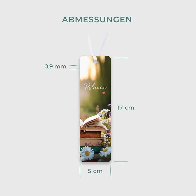Personalisiertes Lesezeichen aus Acrylglas | Buchzeichen für Erwachsene & Kinder - Romantik - Image 5