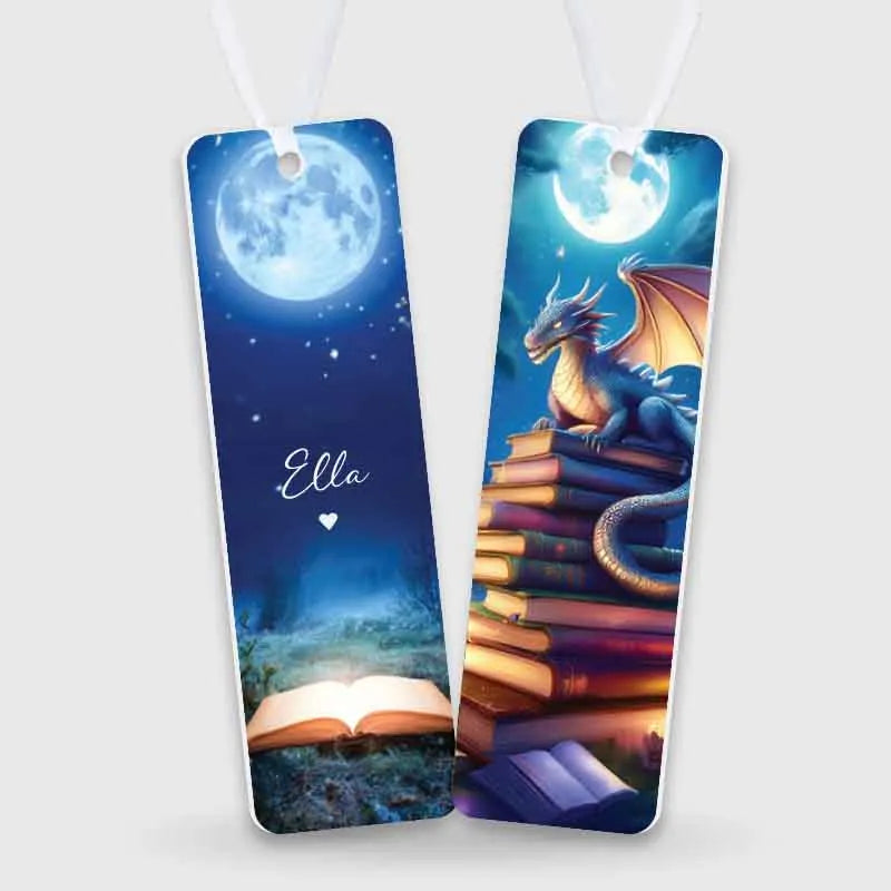 Personalisiertes Lesezeichen aus Acrylglas | Buchzeichen für Erwachsene & Kinder - Fantasy - Image 1