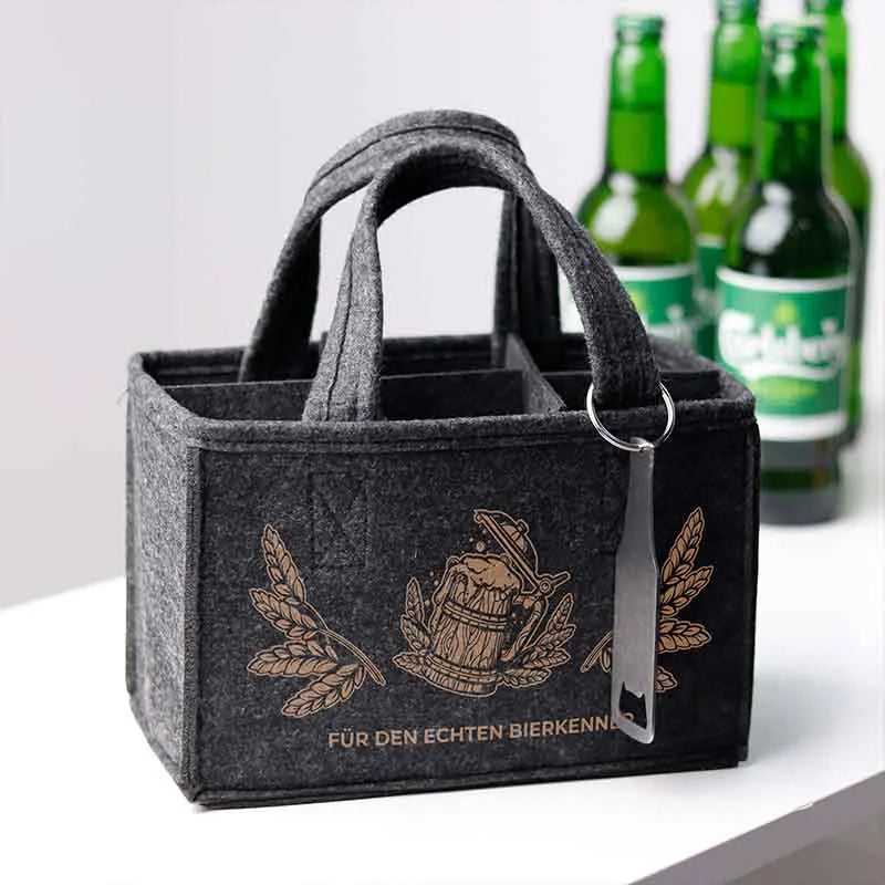 Personalisierte Männerhandtasche - Flaschenträger mit Wunschtext als Männergeschenk - Image 6
