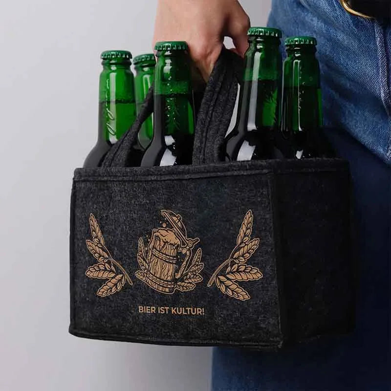 Personalisierte Männerhandtasche - Flaschenträger mit Wunschtext als Männergeschenk - Image 4