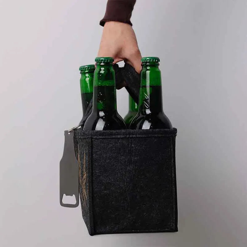 Personalisierte Männerhandtasche - Flaschenträger mit Wunschtext als Männergeschenk - Image 8