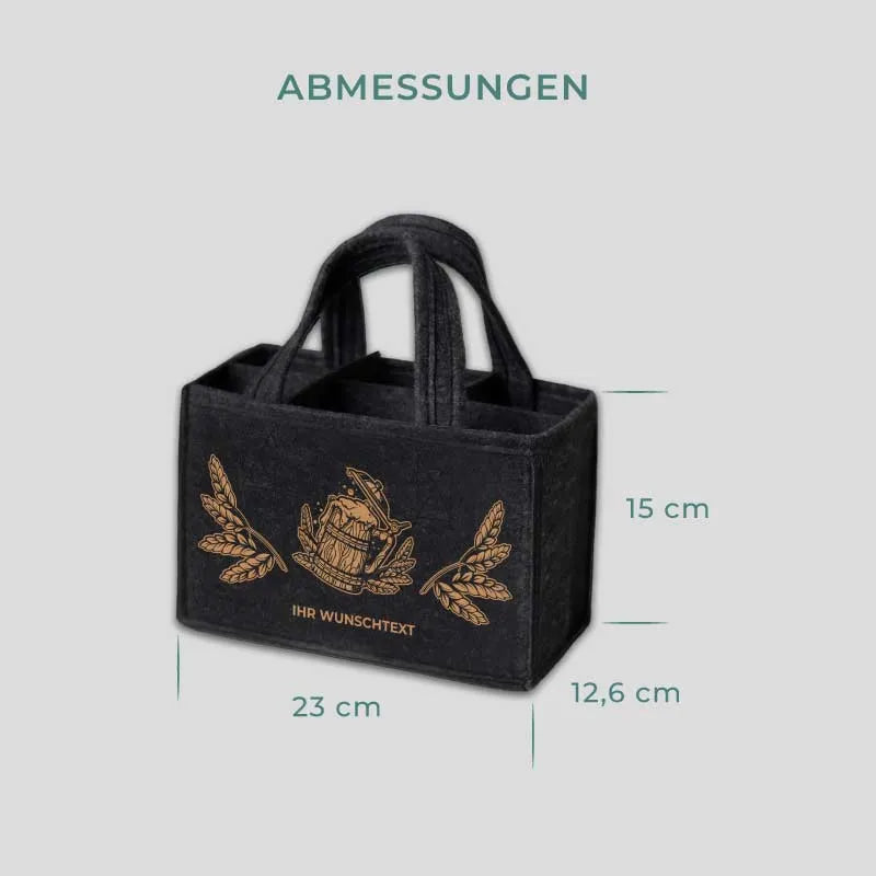 Personalisierte Männerhandtasche - Flaschenträger mit Wunschtext als Männergeschenk - Image 5