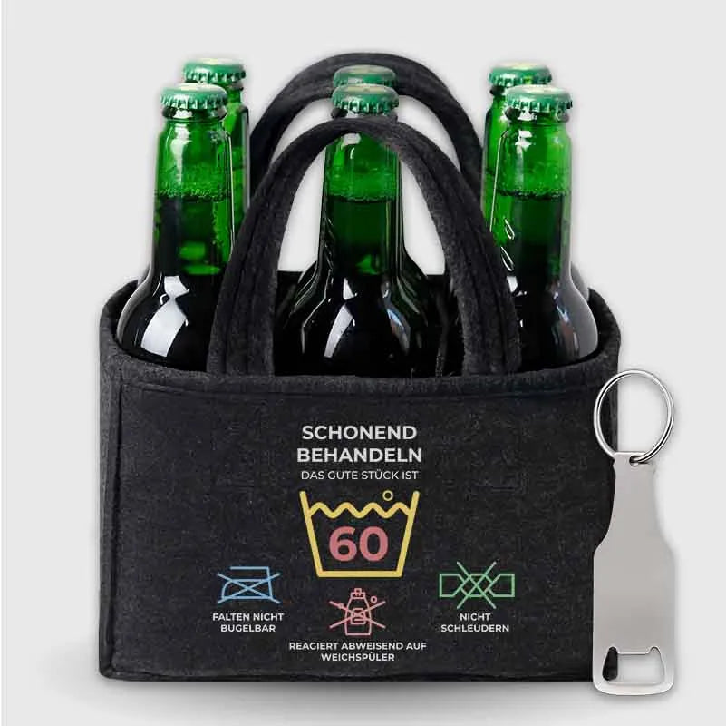 Personalisierte Männerhandtasche - Flaschenträger als Geschenk für Männer - Image 1