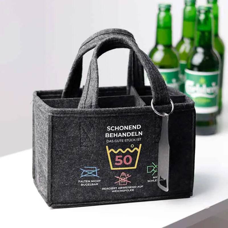 Personalisierte Männerhandtasche - Flaschenträger als Geschenk für Männer - Image 4