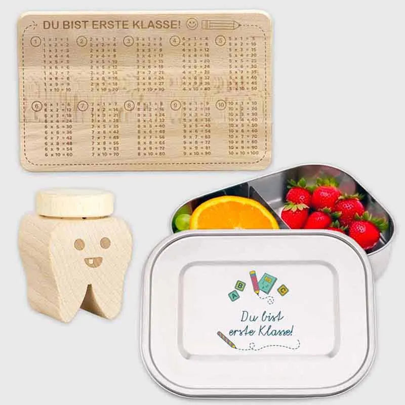 Geschenk-Set für Erstklässler - Geschenk zur Einschulung mit Text - Image 1