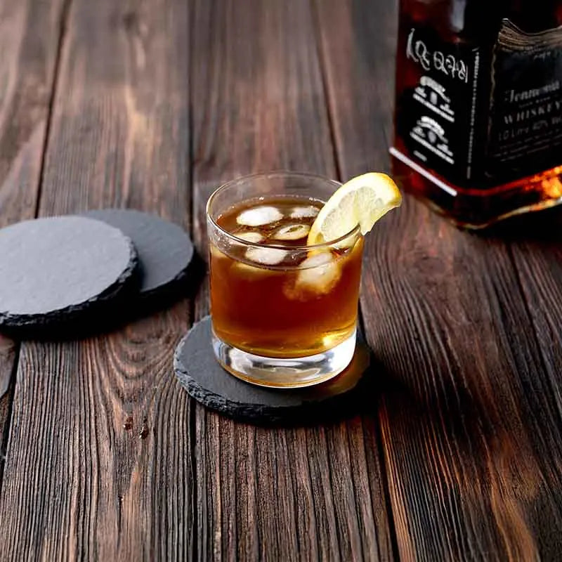 Getränkeuntersetzer aus Schiefer für Bar & Küche - 4er, 8er, 24er Set, rund - Image 7