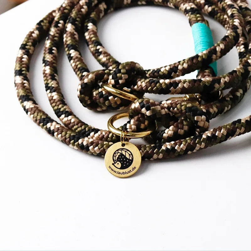 Paracord handgemachtes Hundeleine, grün - XS, S-L - Image 6