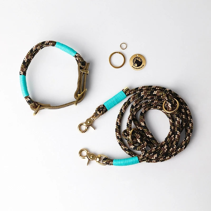 Paracord handgemachtes Hundehalsband, grün - XS, S, M, L - Image 8