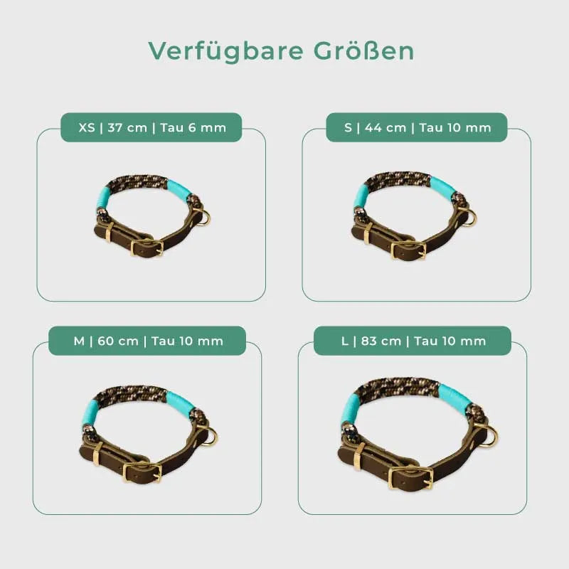Paracord handgemachtes Hundehalsband, grün - XS, S, M, L - Image 3