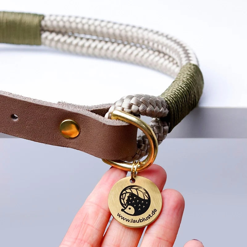 Paracord handgemachtes Hundehalsband, braun - XS, S, M, L - Image 6