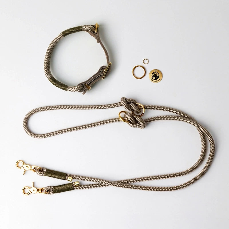 Paracord handgemachtes Hundehalsband, braun - XS, S, M, L - Image 8