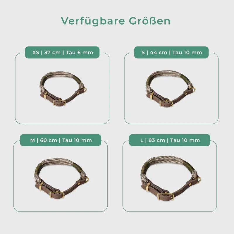 Paracord handgemachtes Hundehalsband, braun - XS, S, M, L - Image 3